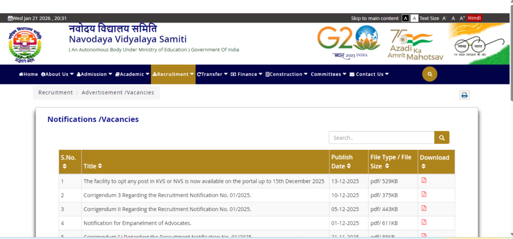 JNV-NOTIFICATION-2025