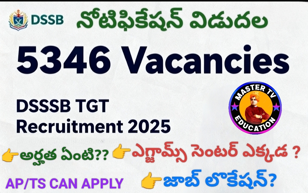 DSSSB TGT Recruitment 2025 – Apply Now for 5300+ Teacher Posts