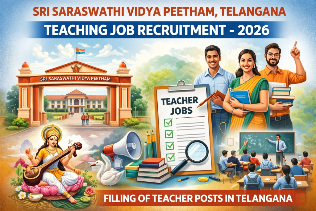 SRI SARASWATHI VIDYA PEETHAM, JOB RECRUITMENT-2026